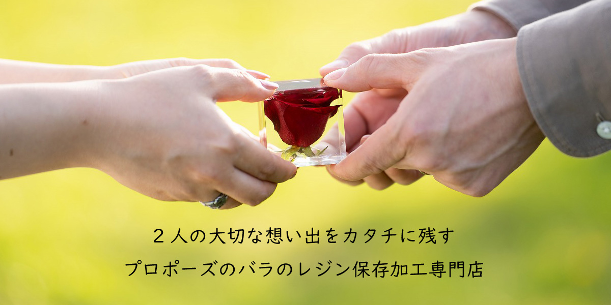 プロポーズのバラの保存加工専門店happyresin